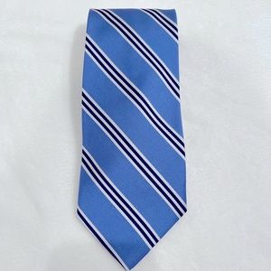 Men ‘s tie. Carlo Palazzi. Beautiful blue color. Traditional stripe
